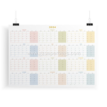 Custom Extra Large One-Page Wall Calendar